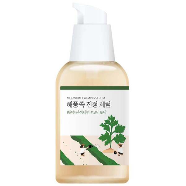 Сыворотка для лица с полынью успокаивающая Round Lab Mugwort Calming Serum, 50мл